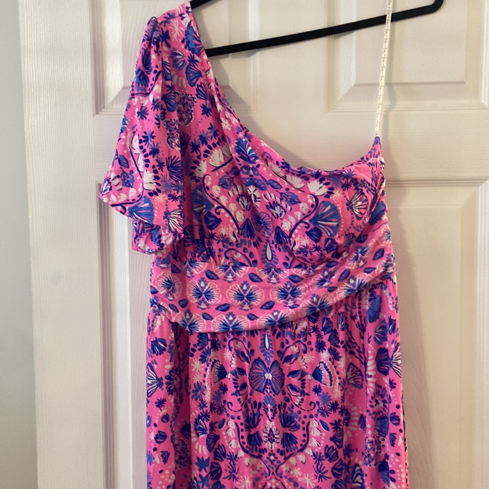 Lilly Pulitzer Maxi  Vibrant Pink and Blue Dress size XL BNWOT see all photos - Picture 2 of 16
